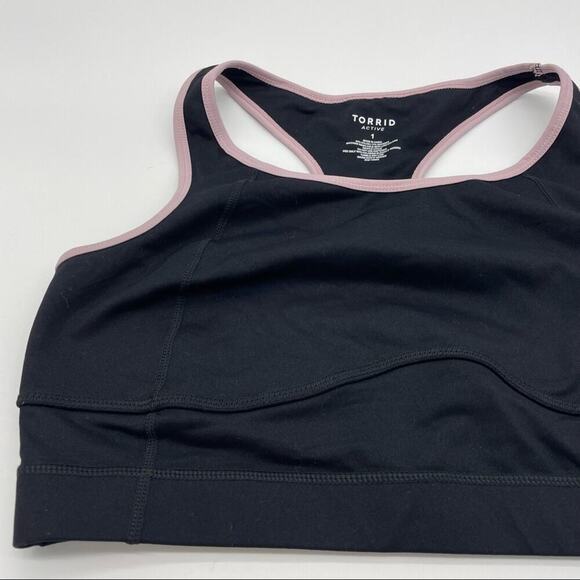 Torrid Active Black Sports Bra EUC - Picture 2 of 8